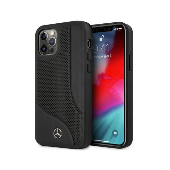 Mercedes MEHCP12LCDOBK iPhone 12 Pro Max6,7" czarny/black hardcase Leather Perforated Area na NearMe.pl