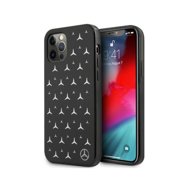 Mercedes MEHCP12MESPBK iPhone 12/12 Pro 6,1" czarny/black hardcase Silver Stars Pattern na NearMe.pl
