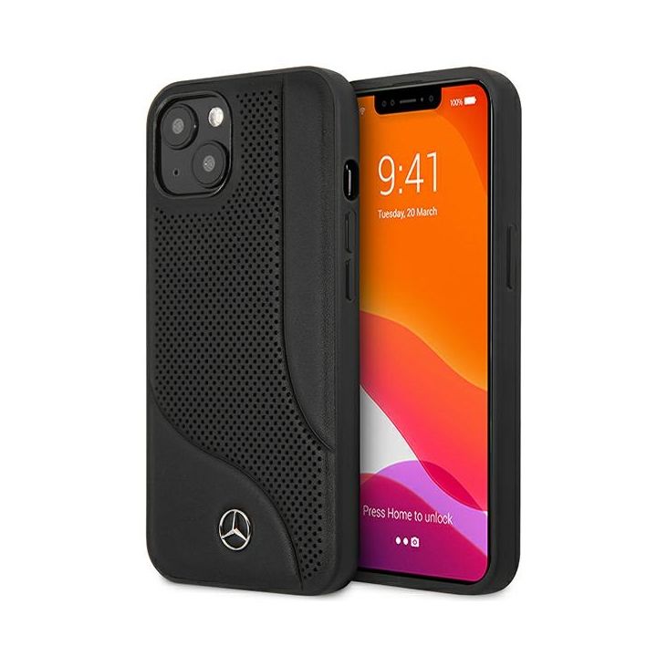Mercedes MEHCP13SCDOBK iPhone 13 mini5,4" czarny/black hardcase Leather Perforated Area na NearMe.pl