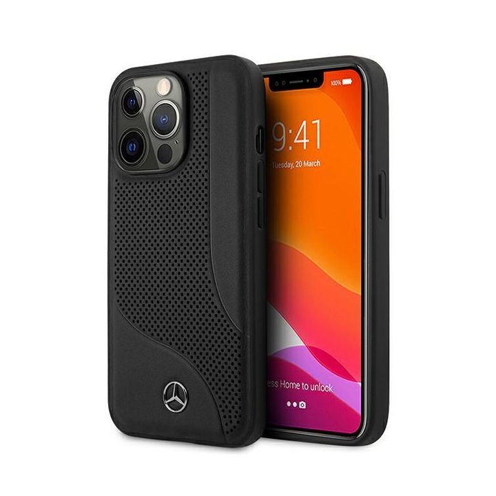 Mercedes MEHCP13XCDOBK iPhone 13 Pro Max6,7" czarny/black hardcase Leather Perforated Area na NearMe.pl