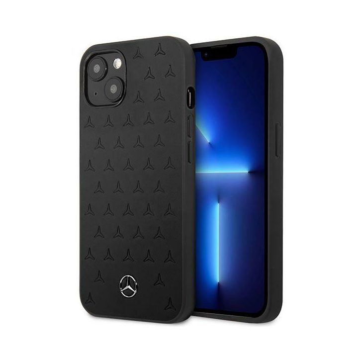 Mercedes MEHCP13SPSQBK iPhone 13 mini 5,4" czarny/black hardcase Leather Stars Pattern na NearMe.pl