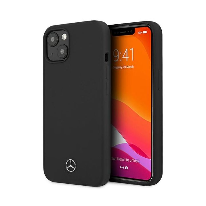 Mercedes MEHCP13MSILBK iPhone 13 / 14/ 15 6.1" czarny/black hardcase Silicone Line na NearMe.pl