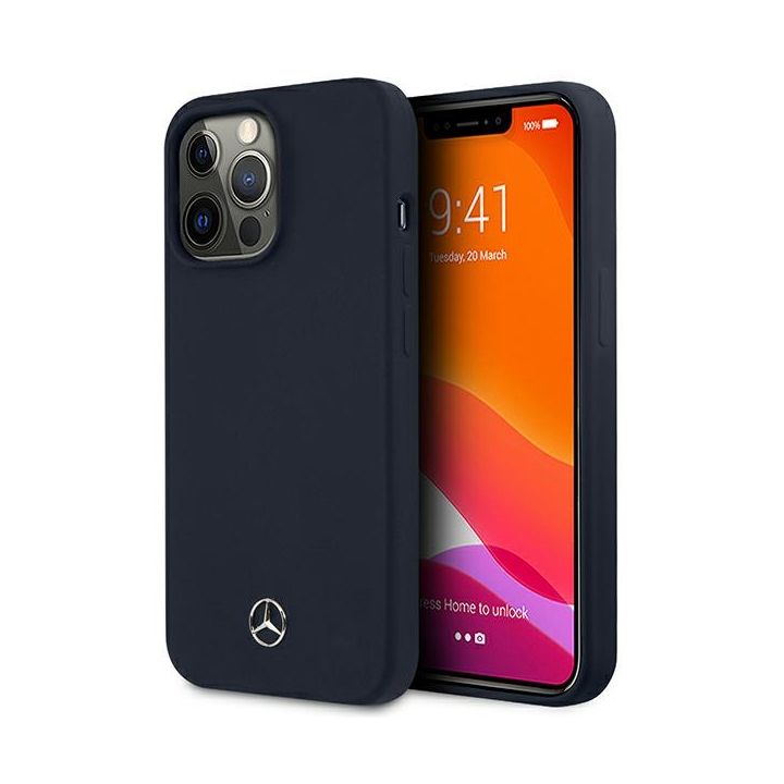 Mercedes MEHCP13XSILNA iPhone 13 Pro Max6,7" granatowy/navy hardcase Silicone Line na NearMe.pl