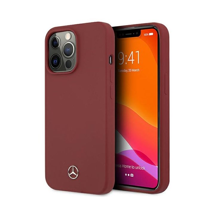 Mercedes MEHCP13XSILRE iPhone 13 Pro Max 6,7" czerwony/red hardcase Silicone Line na NearMe.pl