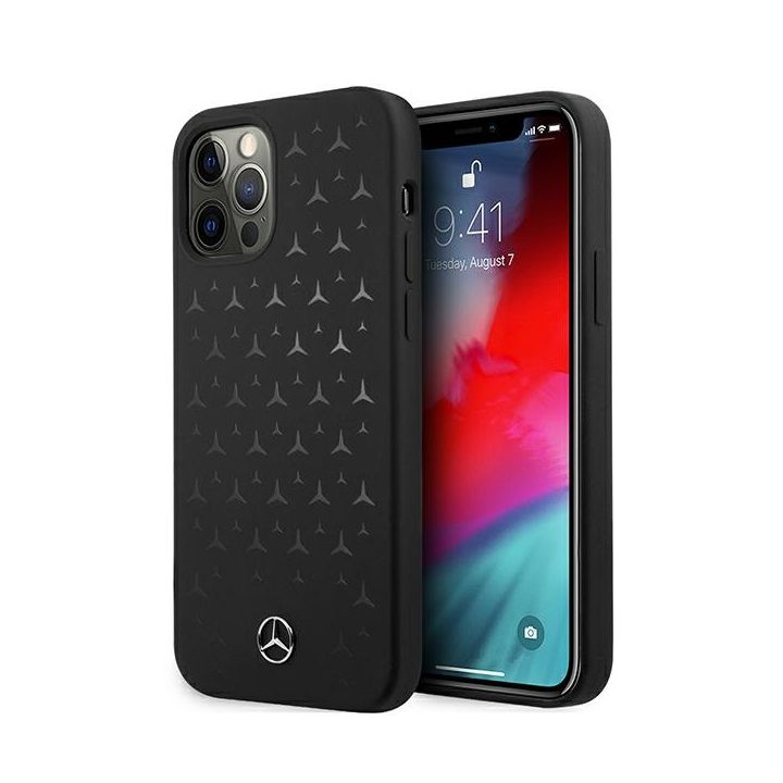 Mercedes MEHCP12LSIPBK iPhone 12 Pro Max6,7" czarny/black hardcase Silicone Stars Pattern na NearMe.pl