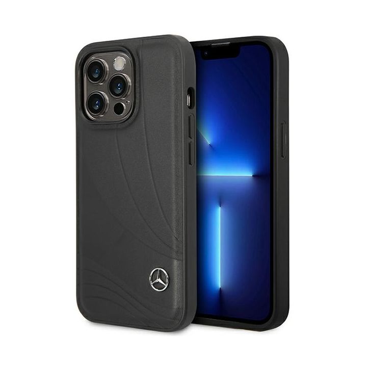 Mercedes MEHCP14X8ROLK iPhone 14 Pro Max 6,7" czarny/black hardcase Leather Wave Patern na NearMe.pl