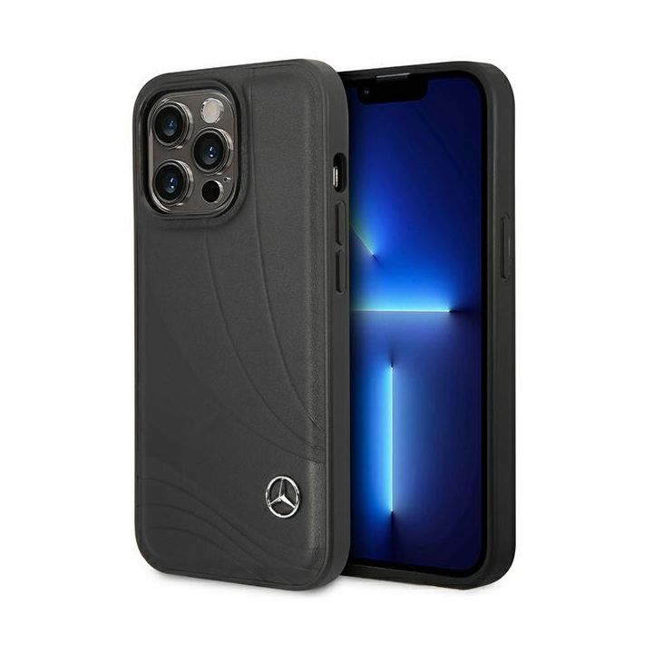 Mercedes MEHCP14L8ROLK iPhone 14 Pro 6,1" czarny/black hardcase Leather Wave Patern na NearMe.pl
