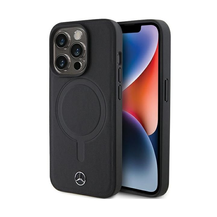 Mercedes MEHMP15X23RCMK iPhone 15 Pro Max 6.7" czarny/black hardcase Smooth Leather MagSafe na NearMe.pl