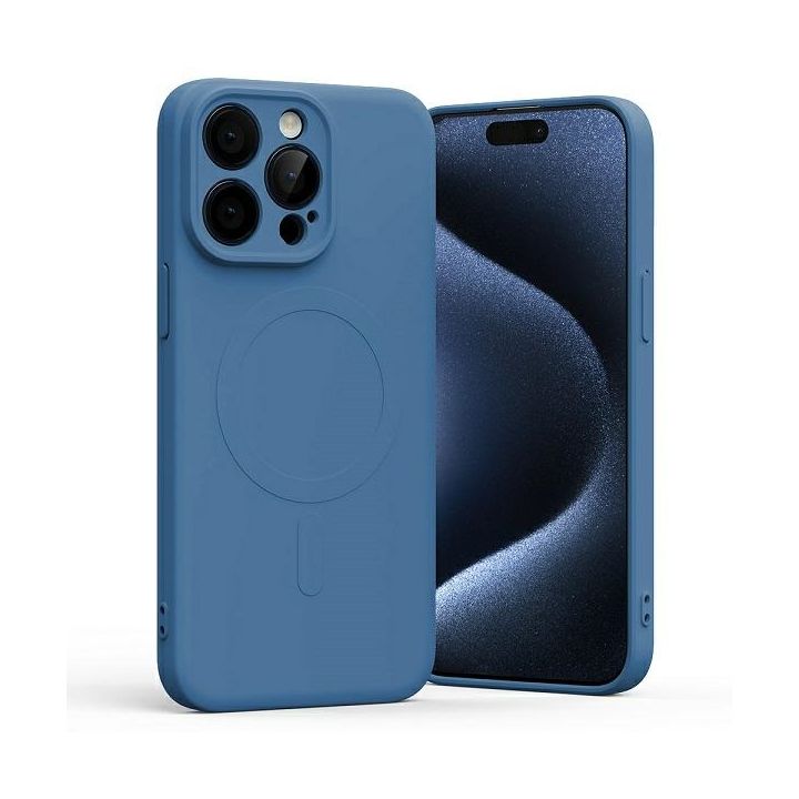 Mercury MagSafe Semi-Silicone iPhone 15Pro Max 6,7" niebieski /blue na NearMe.pl