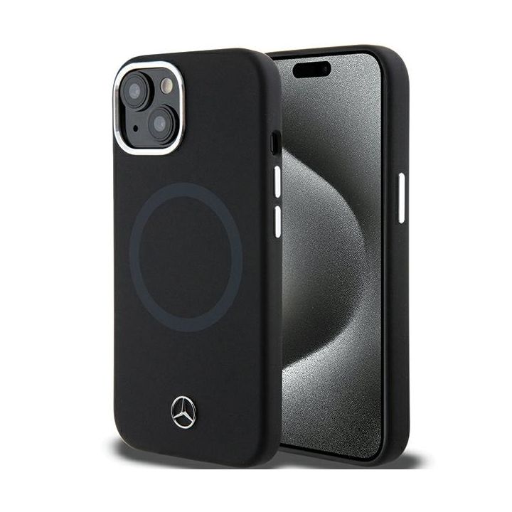 Mercedes MEHMP15S23SCMK iPhone 15 / 14 / 13 6.1" czarny/black hardcase Silicone Bicolor MagSafe na NearMe.pl
