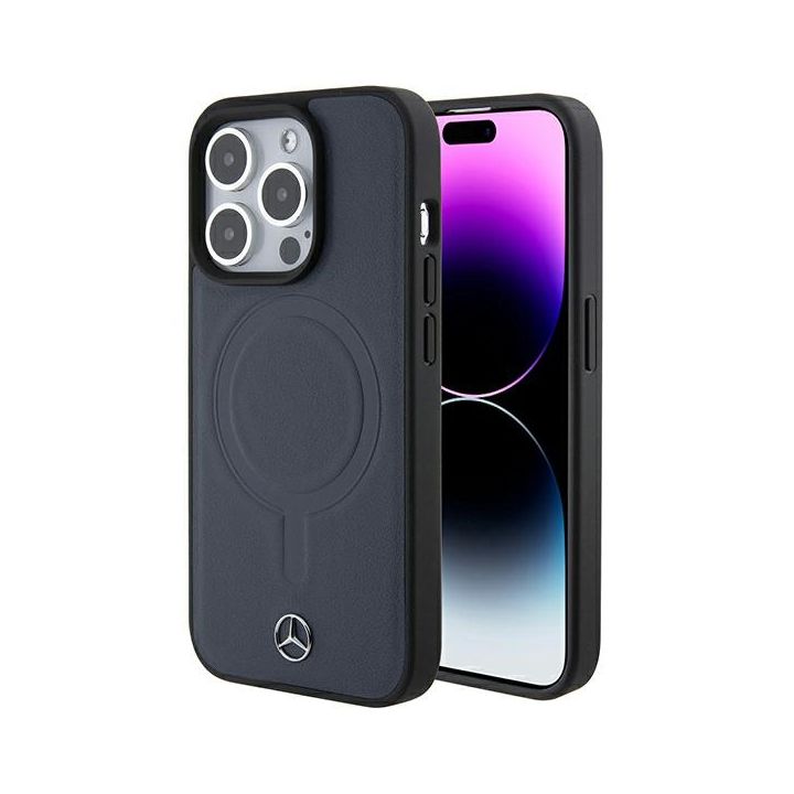 Mercedes MEHMP15X23RCMV iPhone 15 Pro Max 6.7" granatowy/navy hardcase Smooth Leather MagSafe na NearMe.pl