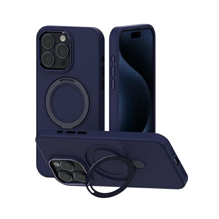 Mercury MagSafe Stand Silicone iPhone 15Pro Max 6,7" niebieski /blue na NearMe.pl