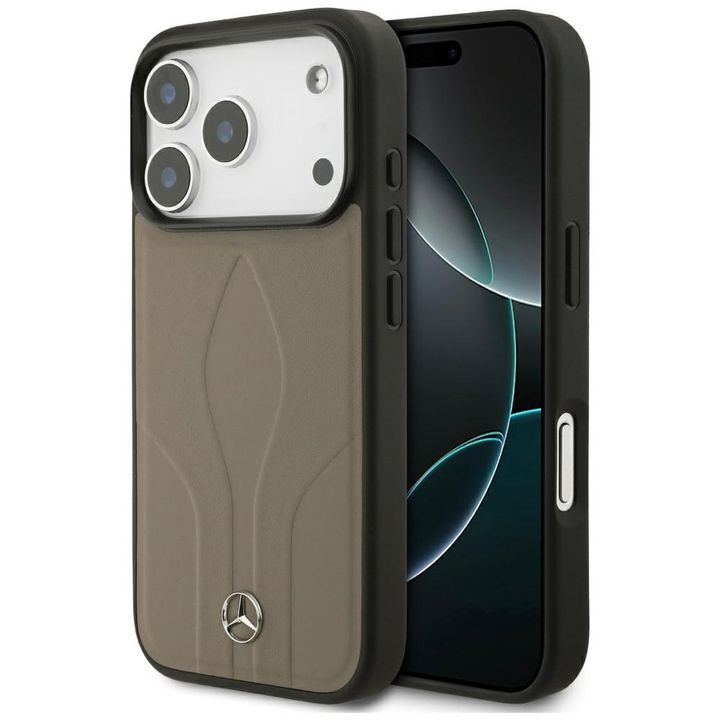 Etui Mercedes Leather The Move MagSafe   do iPhone 17 Pro taupe na NearMe.pl
