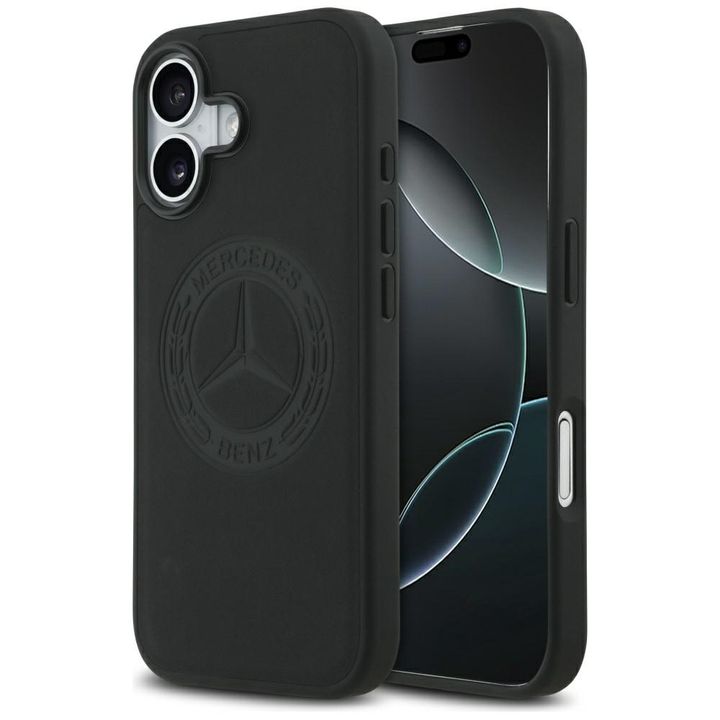 Etui Mercedes Leather Vintage Logo       MagSafe do iPhone 17 czarny na NearMe.pl