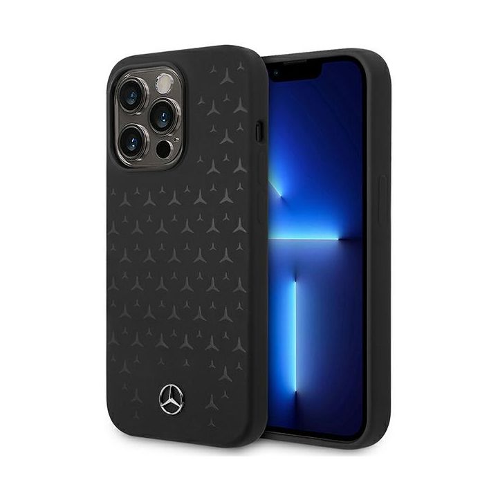 Mercedes MEHMP15LSIPBK iPhone 15 Pro6.1" czarny/black hardcase Silicone Stars Pattern MagSafe na NearMe.pl