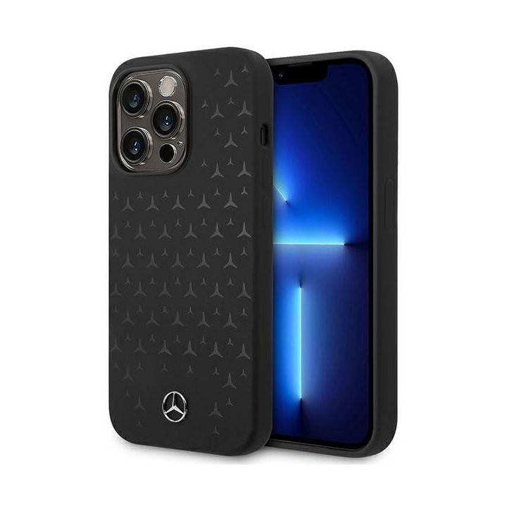 Mercedes MEHMP15XSIPBK iPhone 15 Pro Max6.7" czarny/black hardcase Silicone Stars Pattern MagSafe na NearMe.pl
