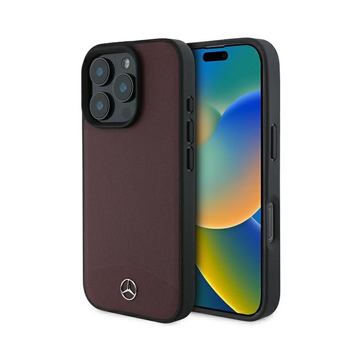 Mercedes MEHMP16L23RBARR iPhone 16 Pro 6.3" czerwony/red hardcase Textured And Plain Leather MagSafe na NearMe.pl