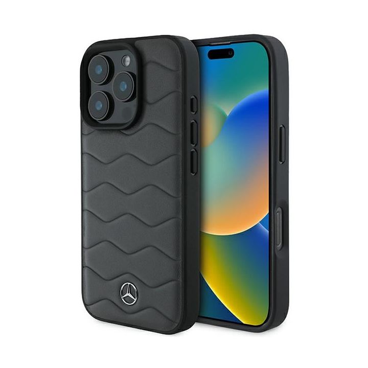 Mercedes MEHCP16X23RWRSA iPhone16 Pro Max 6.9" antracyt szary/antracite grey hardcase MB Waves Leather na NearMe.pl