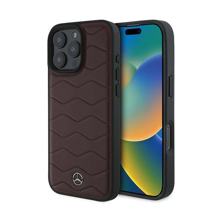 Mercedes MEHCP16X23RWRSR iPhone 16 Pro Max 6.9" czerwony/red hardcase MB Waves Leather na NearMe.pl