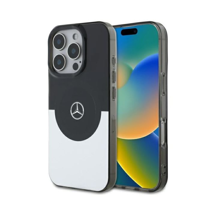 Mercedes MEHMP16X23HBIGK iPhone 16 Pro   Max 6.9" czarny srebrny/black silver hardcase Double Layer BiColor MagSafe na NearMe.pl