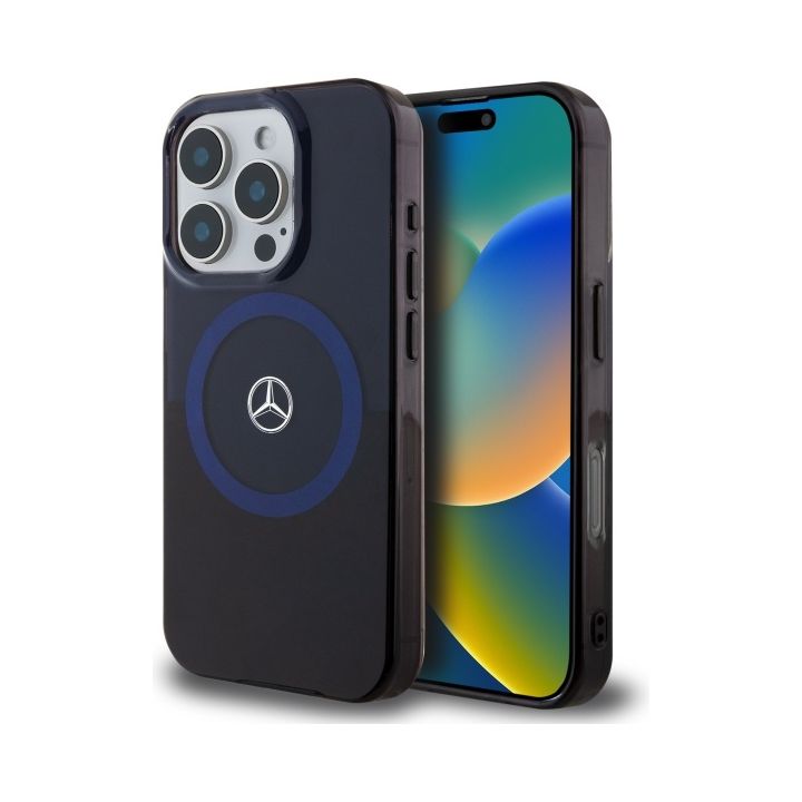 Mercedes MEHMP16X23HBIKV iPhone 16 Pro   Max 6.9" czarny niebieski/black blue hardcase MB Double Layer BiColor MagSafe na NearMe.pl