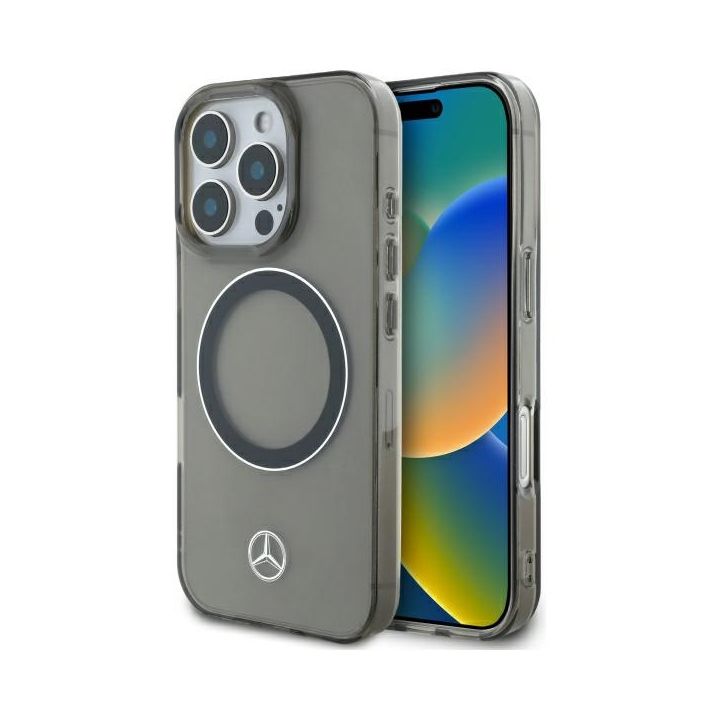 Mercedes MEHMP16X23HUOSK iPhone 16 Pro   Max 6.9" czarny/black hardcase Silver Ring MagSafe na NearMe.pl