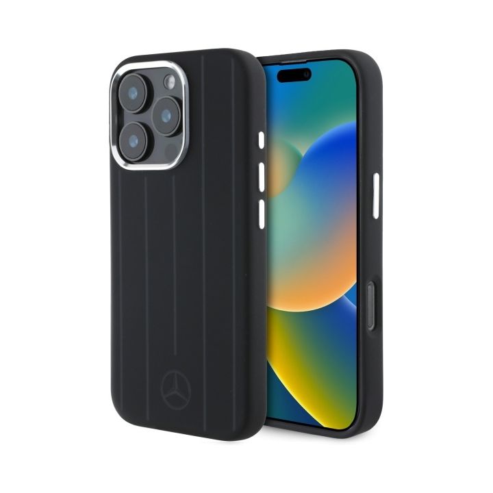 Mercedes MEHMP16L23SUVSK iPhone 16 Pro   6.3" czarny/black hardcase Silicone Vertical Tonal Stripes MagSafe na NearMe.pl
