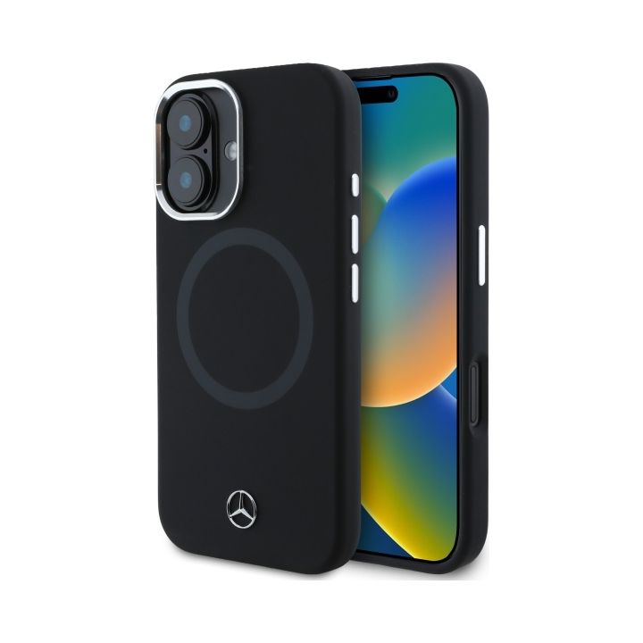 Mercedes MEHMP16S23SUTTK iPhone 16 6.1"  czarny/black hardcase Silicone Tonal Logo MagSafe na NearMe.pl