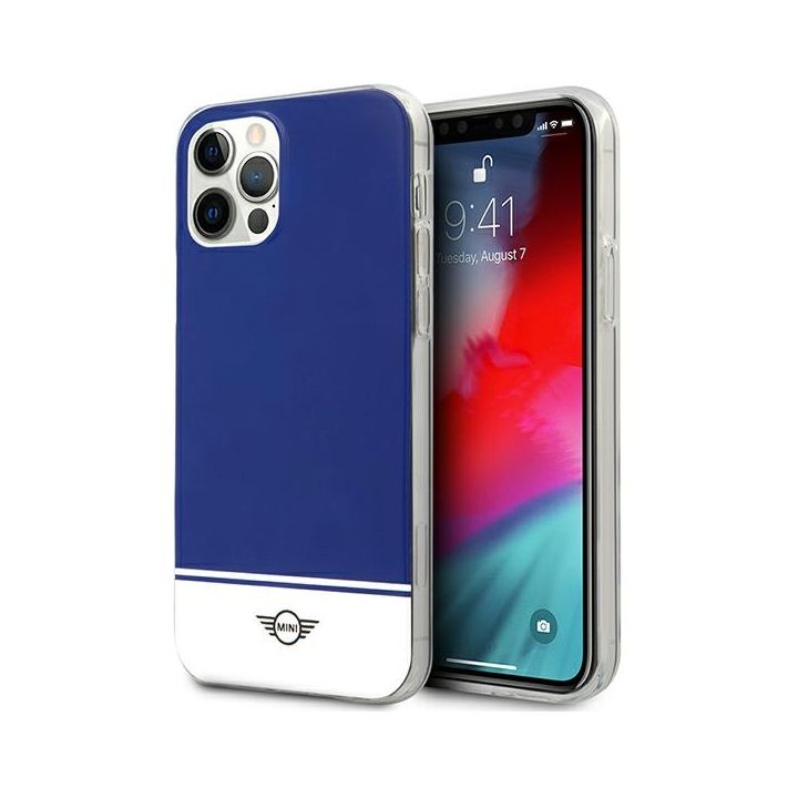 Mini MIHCP12MPCUBINA iPhone 12/12 Pro6,1" granatowy/navy hard case Stripe Collection na NearMe.pl