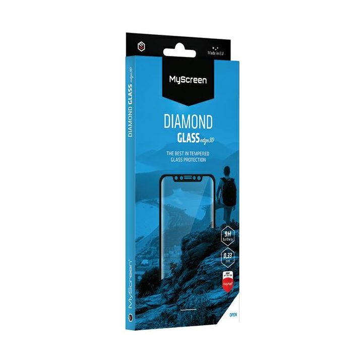 MS Diamond Glass Edge 3D iPhone Xrczarny/black szkło hartowane na NearMe.pl