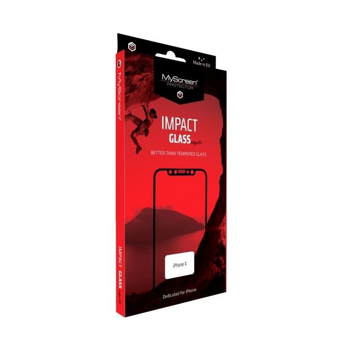 MS ImpactGLASS Edge 3D iPhone 7/8biały/white Antyuderzeniowe szkło hybrydowe na cały ekran 8H na NearMe.pl
