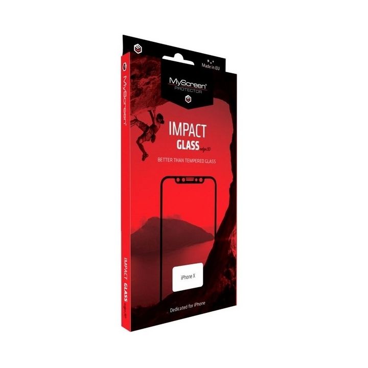 MS ImpactGLASS Edge 3D iPhone Xs Max/11 Pro Max 6,5" czarny/black Antyuderzeniowe szkło hybrydowe na cały ekran 8H na NearMe.pl