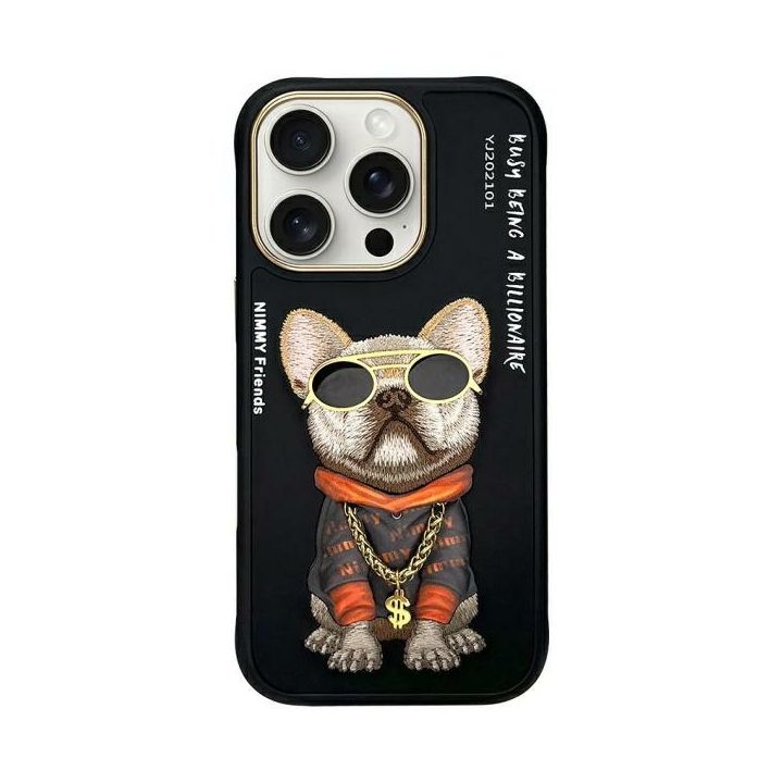 Nimmy etui iPhone 16 Pro 6.3"            czarny/black Glasses Cool Dog na NearMe.pl