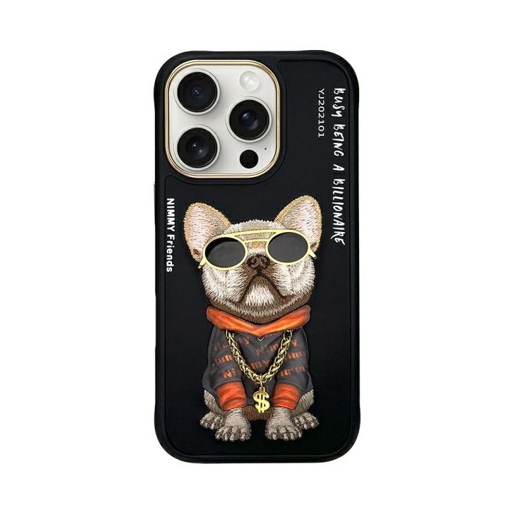 Nimmy etui iPhone 16 Pro Max 6.9"        czarny/black Glasses Cool Dog na NearMe.pl