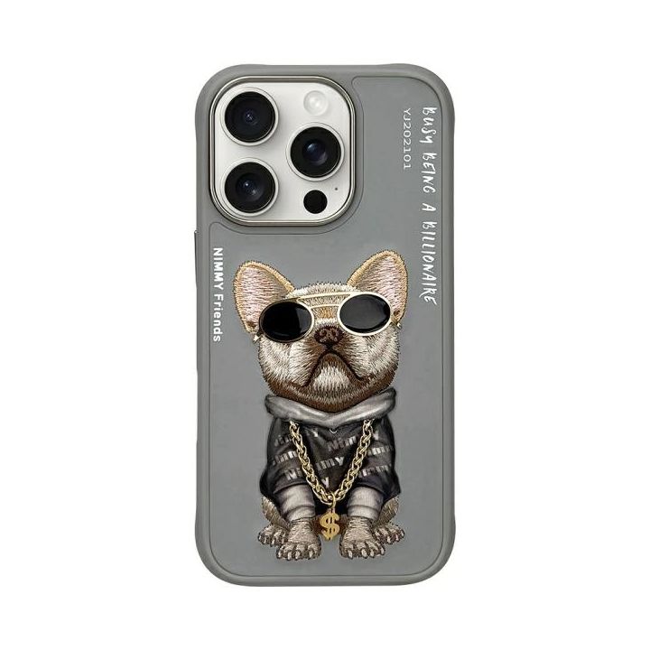 Nimmy etui iPhone 16 Pro Max 6.9"        szary/gray Glasses Cool Dog na NearMe.pl