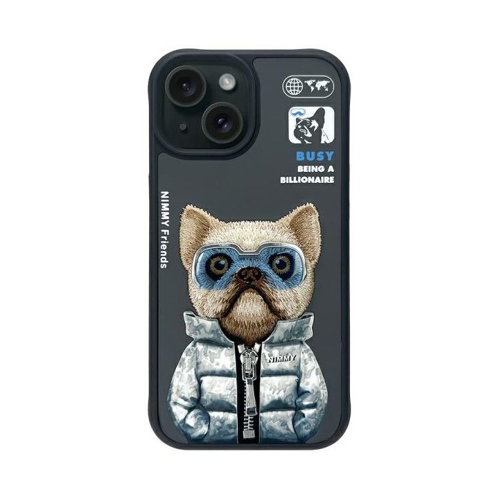 Nimmy etui iPhone 15 6.1" czarny/black   Cool&Cute 2.0 Dog na NearMe.pl