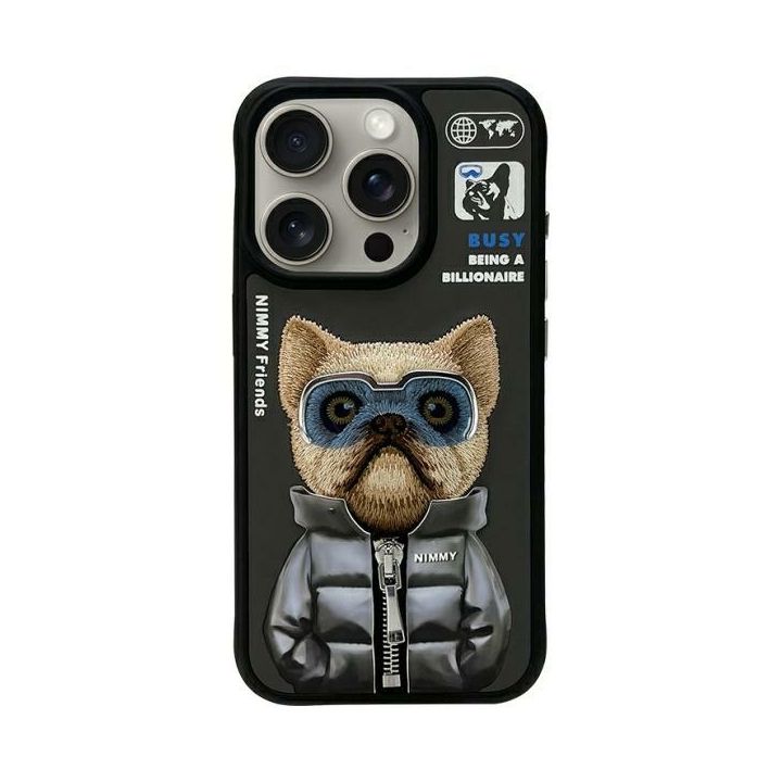 Nimmy etui iPhone 15 Pro 6.1"            czarny/black Cool&Cute 2.0 Dog na NearMe.pl