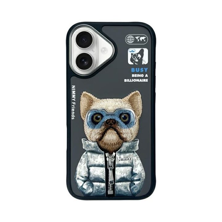 Nimmy etui iPhone 16 6.1" czarny/black   Cool&Cute 2.0 Dog na NearMe.pl