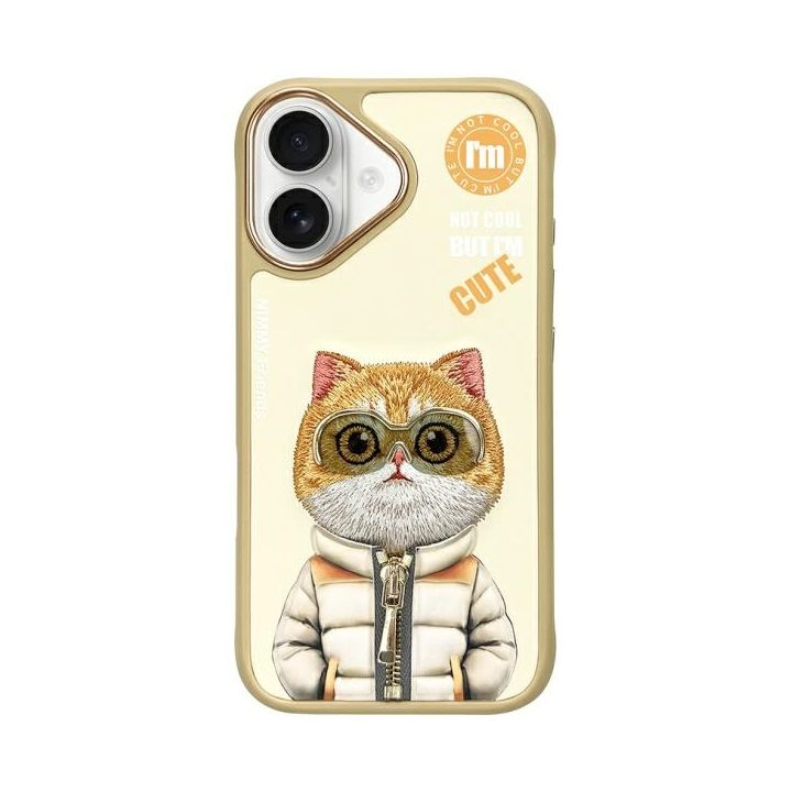Nimmy etui iPhone 16 6.1" khaki          Cool&Cute 2.0 Cat na NearMe.pl