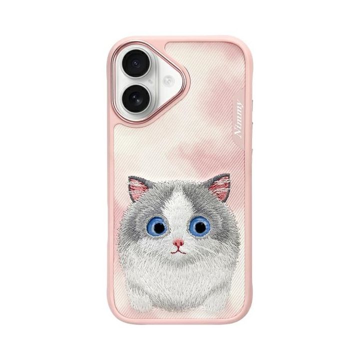Nimmy etui iPhone 16 6.1 różowy/pink Big Eyed Pet 2.0 Cat na NearMe.pl