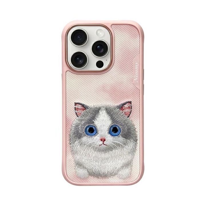Nimmy etui iPhone 16 Pro Max 6.9"        różowy/pink Big Eyed Pet 2.0 Cat na NearMe.pl
