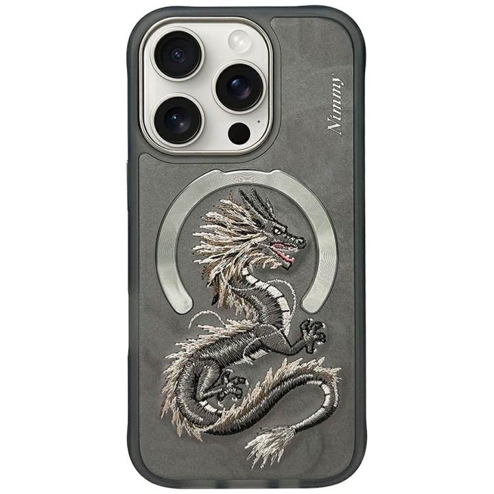 Etui Nimmy Dragon MagSafe do iPhone 16   Pro Max szary na NearMe.pl