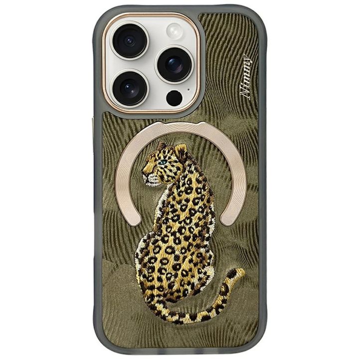 Etui Nimmy Magnetic Fantasy Animal       MagSafe do iPhone 16 Pro złoty na NearMe.pl