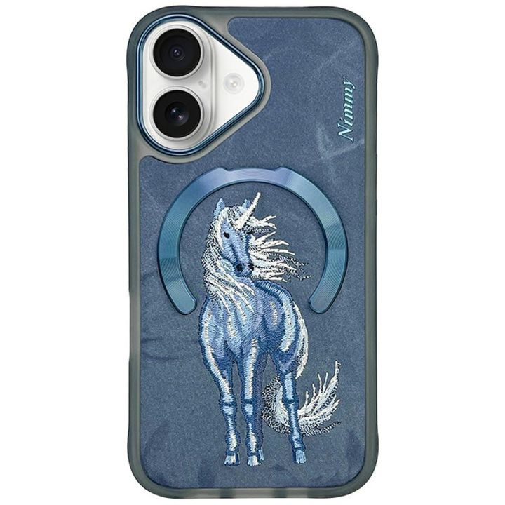 Etui Nimmy Magnetic Fantasy Animal       MagSafe do iPhone 16 niebieski na NearMe.pl