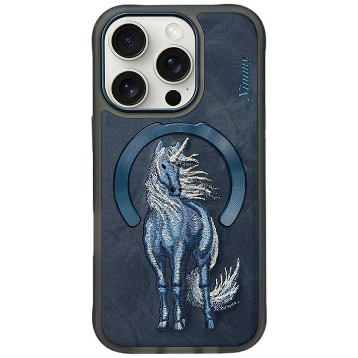 Etui Nimmy Magnetic Fantasy Animal       MagSafe do iPhone 16 Pro niebieski na NearMe.pl