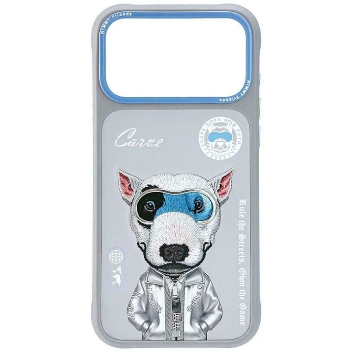 Etui Nimmy Cool&Cute 2.0 Dog do iPhone   17 Pro Max szary na NearMe.pl