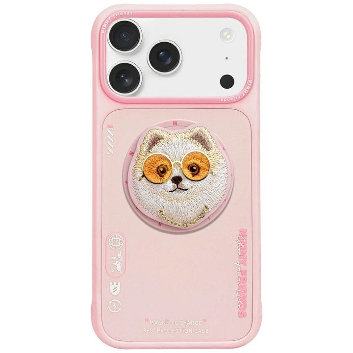 Etui Nimmy Glasses Cool Dog MagSafe do   iPhone 17 Pro Max różowy na NearMe.pl