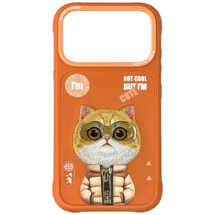 Etui Nimmy Cool&Cute 2.0 Cat do iPhone   17 Pro Max pomarańczowy na NearMe.pl