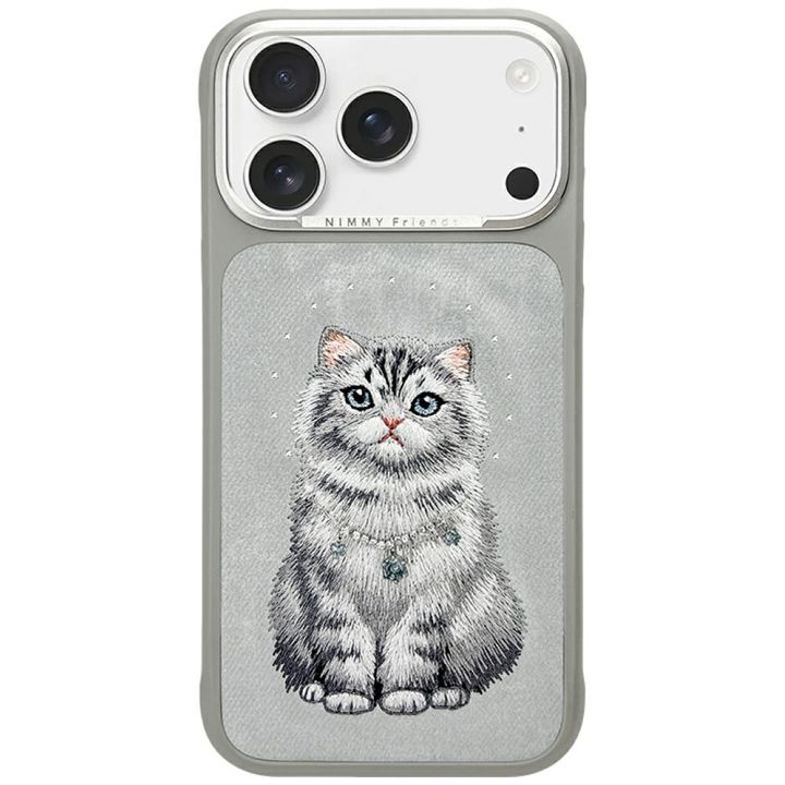 Etui Nimmy Lucky Fashion Cat MagSafe do  iPhone 17 Pro szary na NearMe.pl