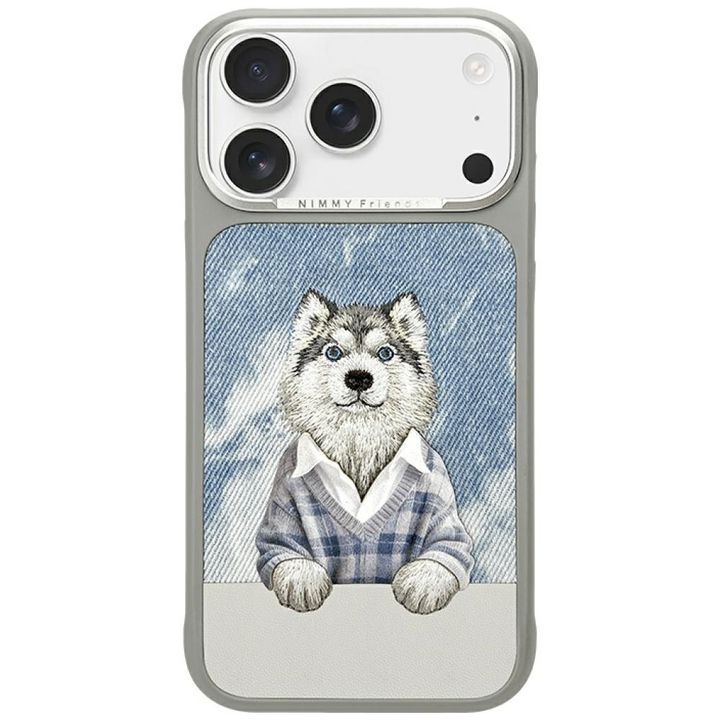 Etui Nimmy Gentle Pets Series Dog        MagSafe do iPhone 17 Pro szary na NearMe.pl